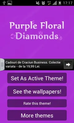 Purple Diamonds GO Launcher Theme android App screenshot 2