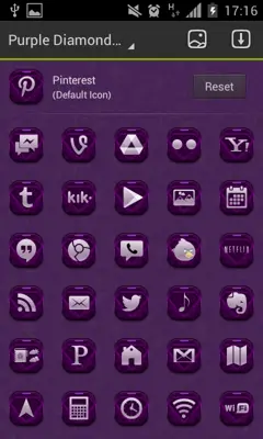 Purple Diamonds GO Launcher Theme android App screenshot 5