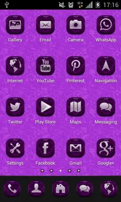 Purple Diamonds GO Launcher Theme android App screenshot 6